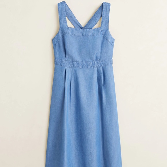 Mango midi blue linen straps Elegant summe… - Picture 10 of 11